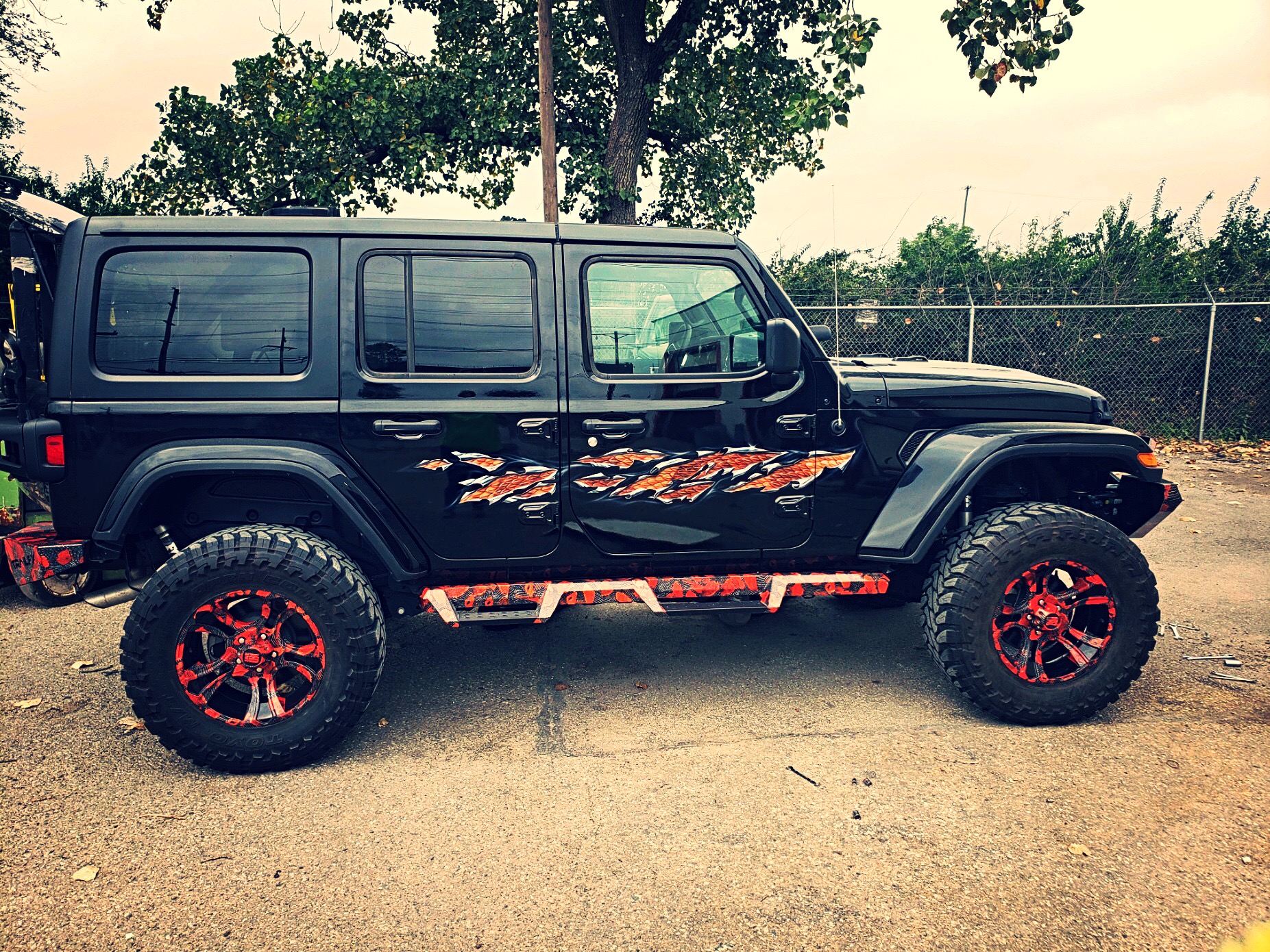 Jeep Hydrographics and powder coating koated metal and graphics